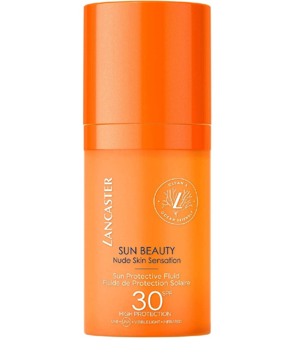 Lancaster Sun Beauty Face Fluid SPF 30 - Lightweight Daily Facial Sunscreen for Women & Men - Hydrating Anti-Aging Protection for Face, Neck & Décolleté | Perfect for Beach, Travel & Outdoor Activities