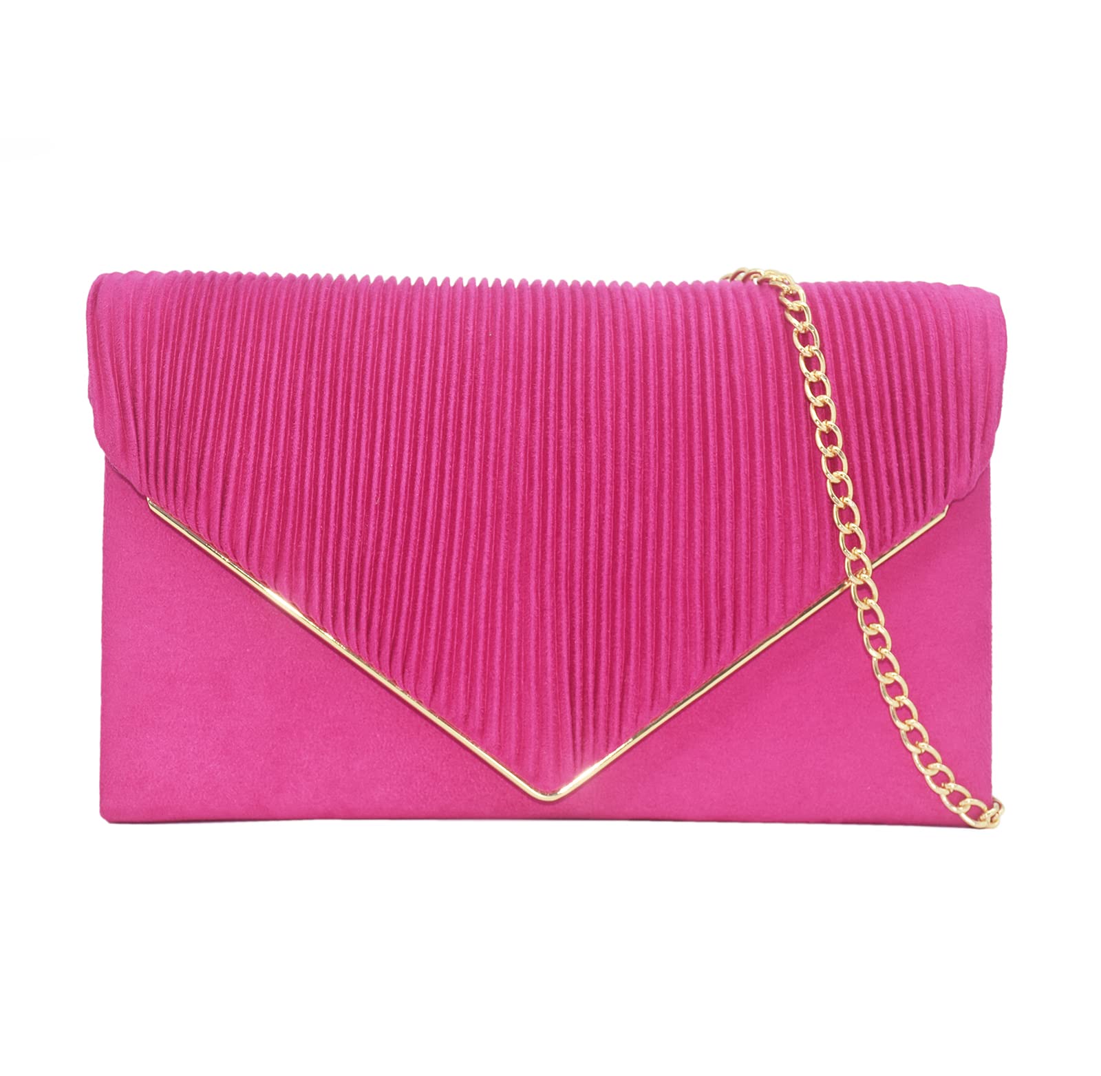JUBOO PARADISE Women's Faux Suede Crossbody Clutch for Wedding & Evening Party