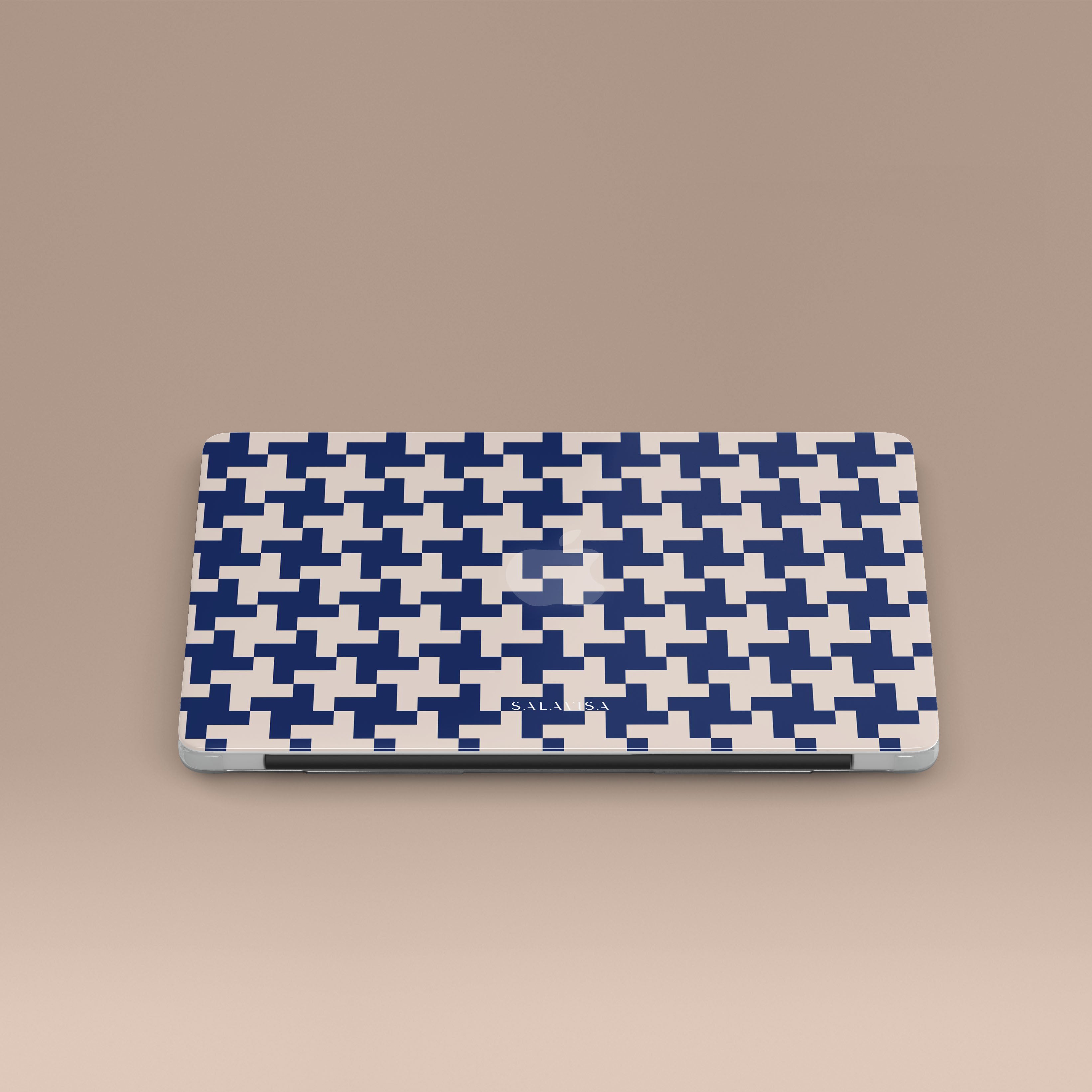 Stylish Blue Glen Plaid MacBook Pro/Air Case - Durable Protective Cover for 13/15 Inch Laptops - Perfect for Work, Travel & School Accessories