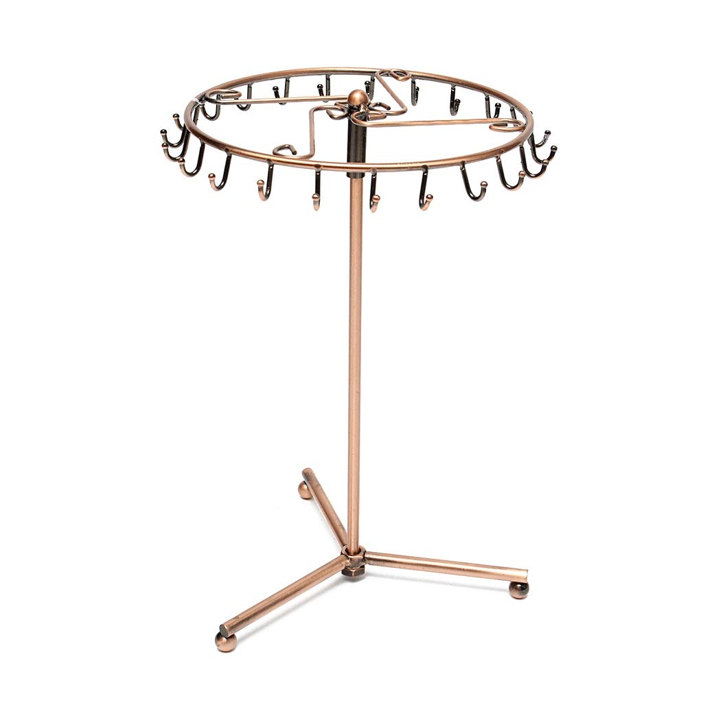 WPYYI Rotating Jewelry Display Stand - 23 Hooks Ring Holder Organizer for Necklaces, Bracelets & Earrings | Perfect for Boutique, Retail Store & Home Jewelry Organization