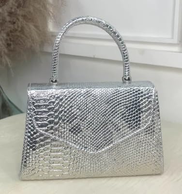 LeahWard Women's Patent Leather Clutch Bag for Evening Party Wedding Prom - Elegant Crossbody Handbag Purse 023 - Perfect for Date Night, Cocktail Events & Formal Occasions