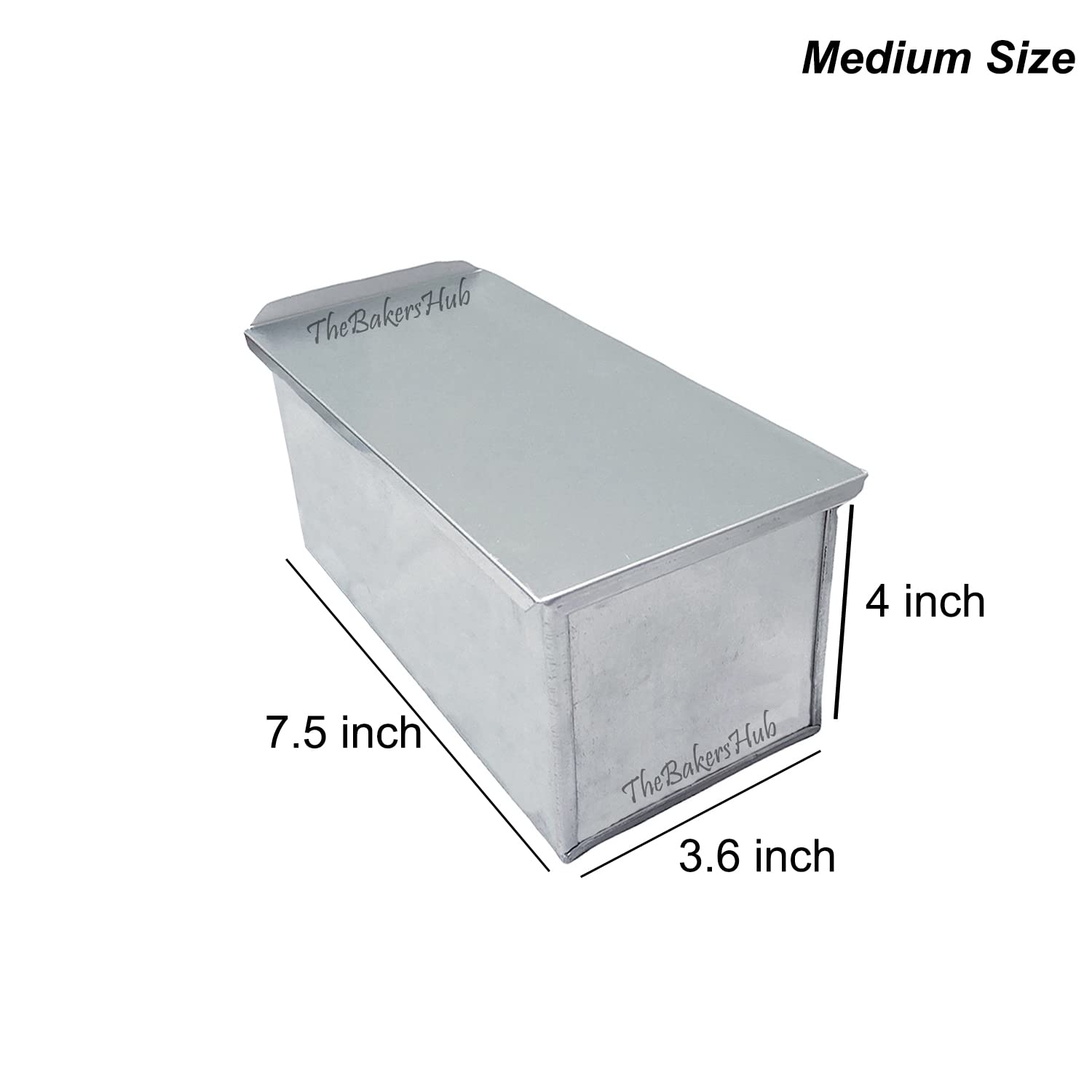 Stainless Steel Bread Loaf Pan with Lid - 19cm Rectangular Baking Tin for Homemade Bread, Cake & Plum Cake | Oven & Microwave Safe | Perfect for Baking, Meal Prep & Gifts