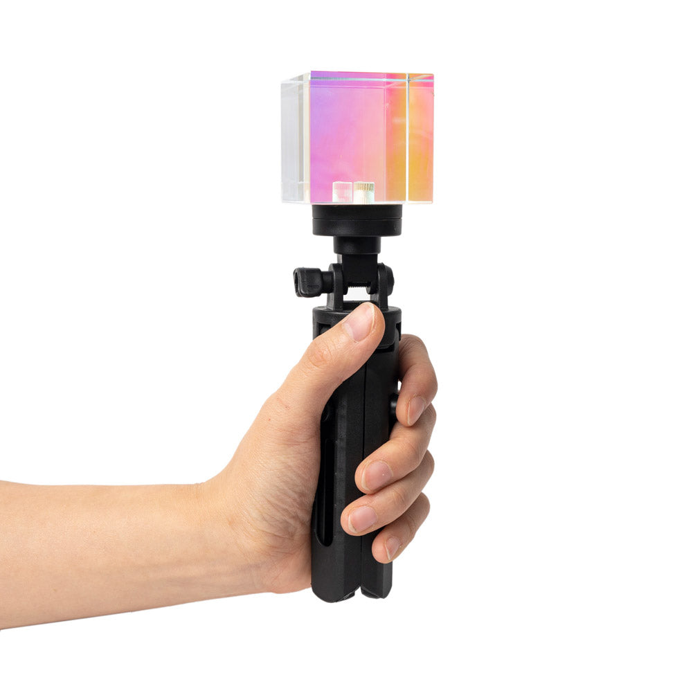 Clear Optical Glass Prism Cube for Creative Photography - Perfect for Light Refraction Experiments, Photo Props, and Science Education