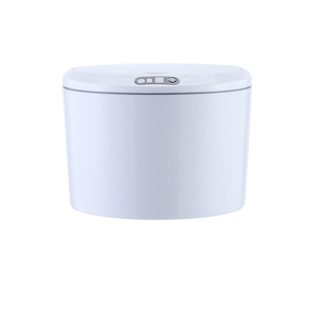 Smart Trash Can - Automatic Touchless Mini Car Garbage Bin with Infrared Motion Sensor, 3L White Modern Home Dustbin for Office, Kitchen, Bedroom & Vehicle Use