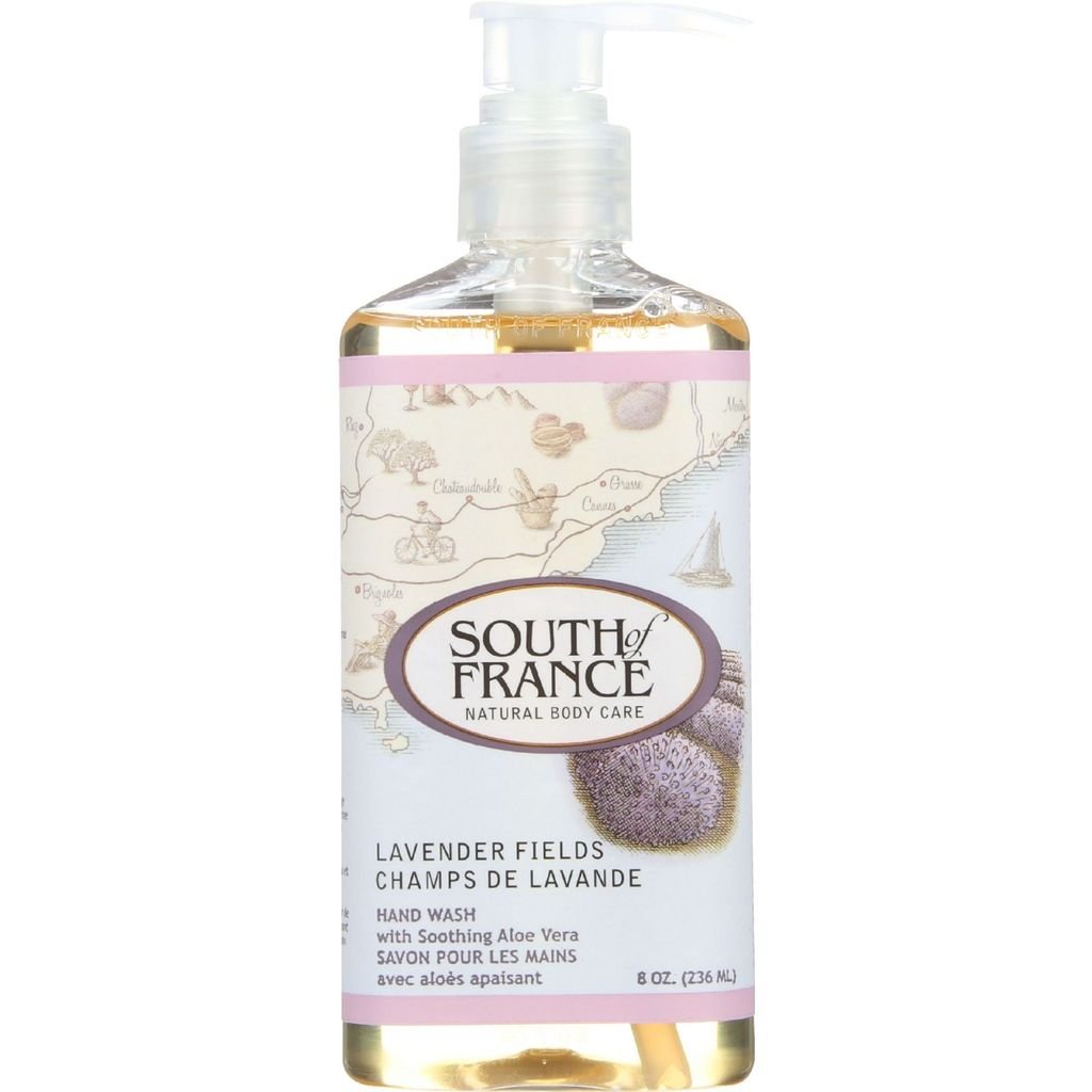 South of France Lavender Fields Hand Wash - 8 oz Bottle - Moisturizing & Aromatherapy - Perfect for Bathroom, Kitchen & Guest Rooms
