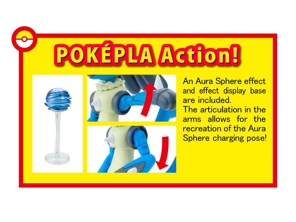 Bandai Pokemon Riolu & Lucario Action Figure Model Kit Set - Collectible Anime Character Figures for Display & Gifts