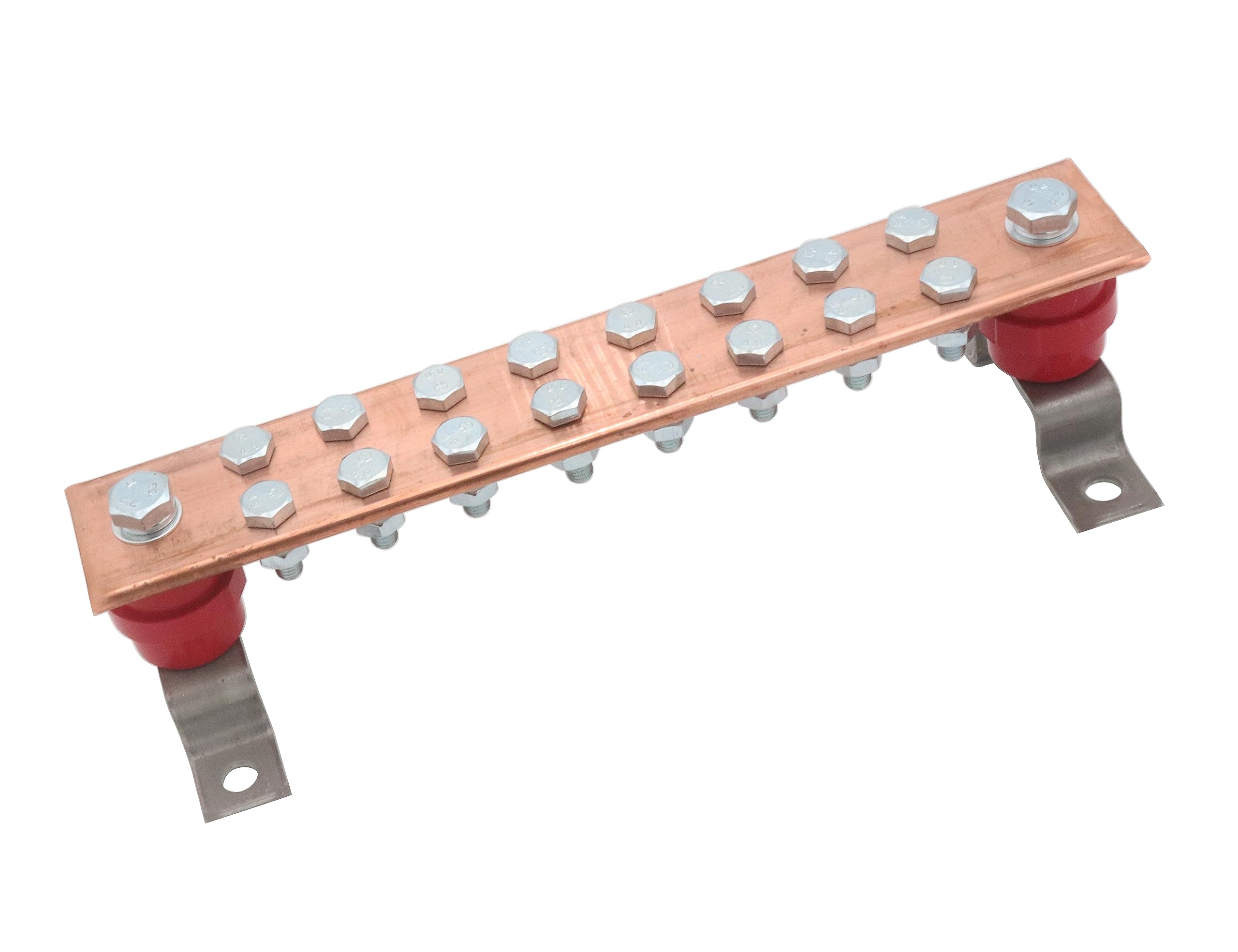 16-Terminal Copper Grounding Bus Bar Kit - 24