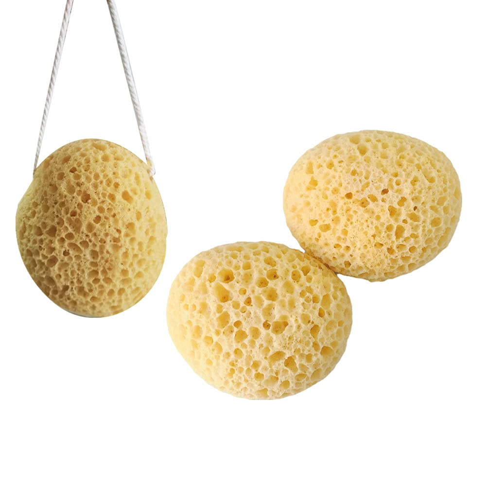 Spongentle Ultra Soft Body Sponge for Bath & Shower - Gentle Exfoliating Bath Sponge with Rich Lather for Face & Body - Hypoallergenic Skin Care Sponge for All Ages (Set of 3) - Perfect for Sensitive Skin & Daily Skincare Routine