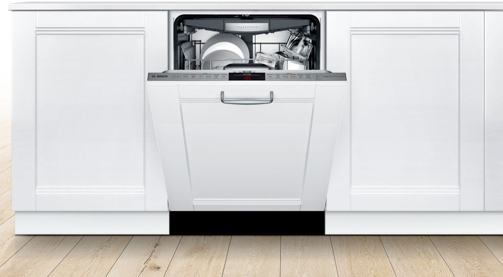 BOSCH SHVM78Z53N 800 Series 24 Inch Fully Integrated Dishwasher Panel Ready - Stainless Steel Interior, Ultra Quiet Operation for Modern Kitchens