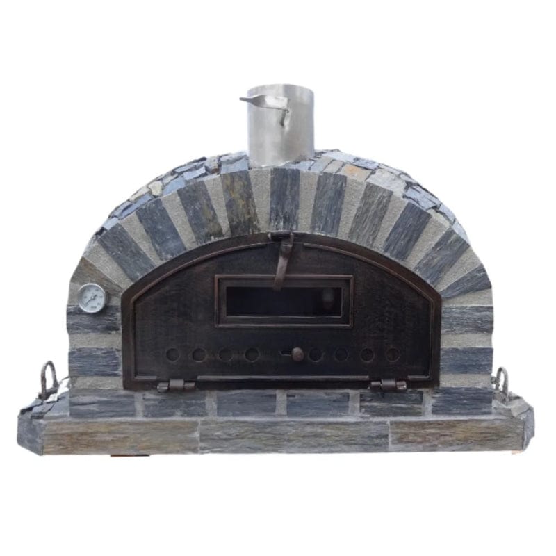 Premium Brick Pizza Oven with Stone Finish - Authentic Italian Style Outdoor Pizza Maker for Backyard, Patio & Camping - Perfect for Wood Fired Pizza, Bread & Baking