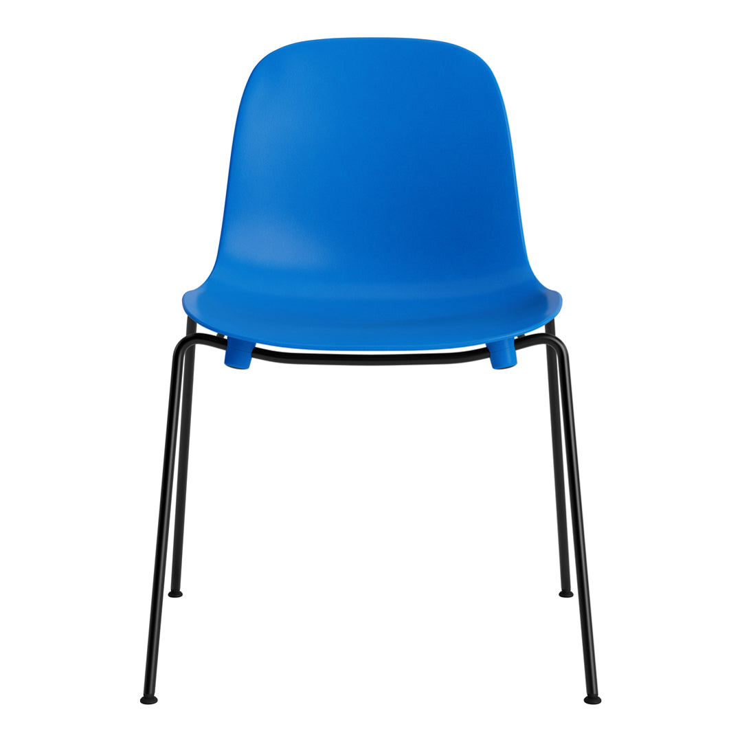Modern Form Side Chair with Sturdy Metal Legs - Stackable Dining Chair for Kitchen, Restaurant & Office Use