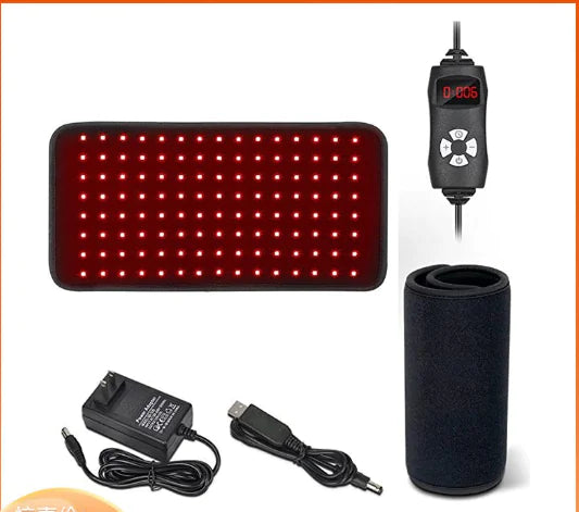 Infrared Light Therapy Belt for Pain Relief - Rechargeable Heating Pad for Back, Shoulder & Joint Pain - Portable Red Light Therapy Device for Home Use