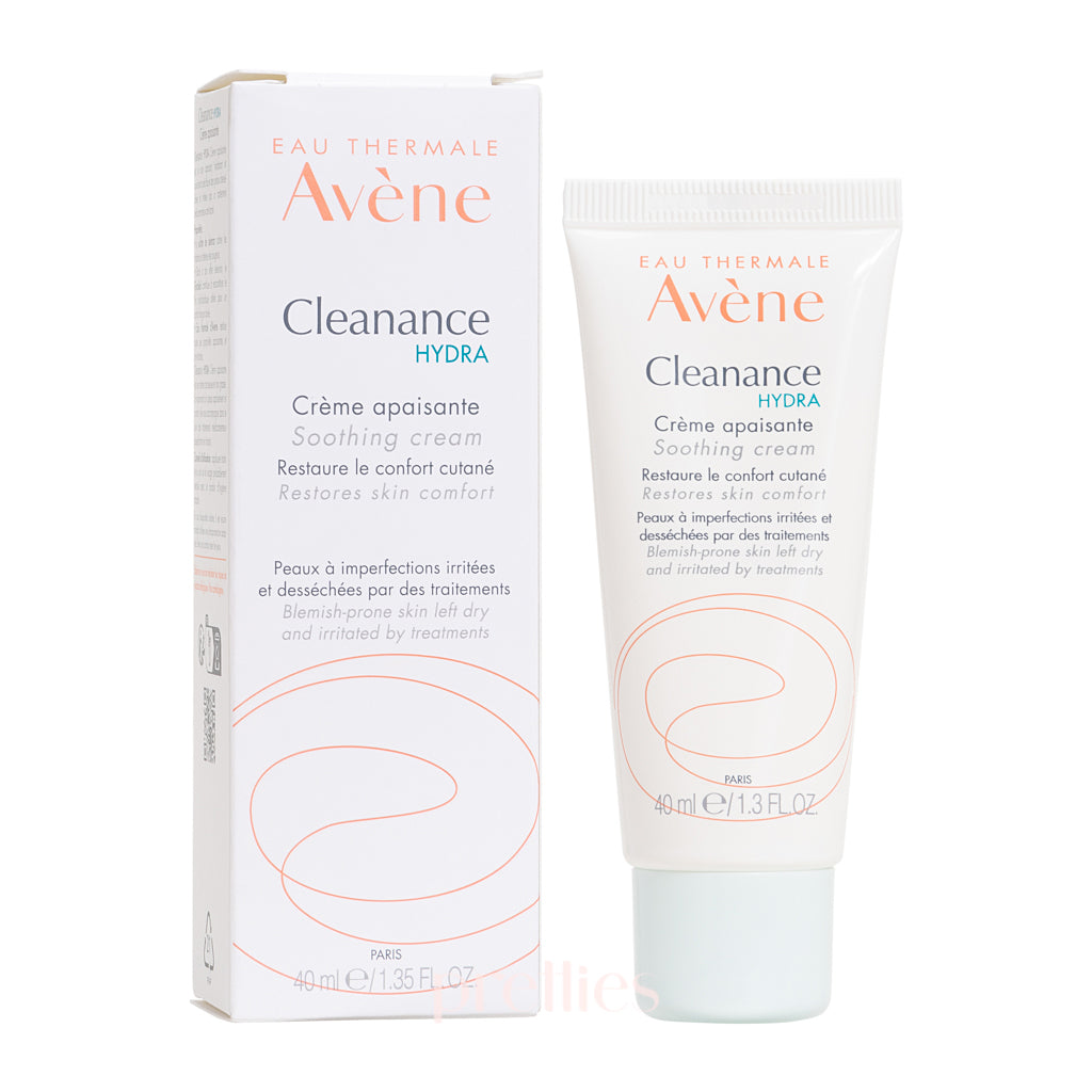 Avene Cleanance Hydra Soothing Cream 40ml - Oil-Free Moisturizer for Sensitive & Acne-Prone Skin | Perfect for Daily Skincare Routine & Post-Treatment Care