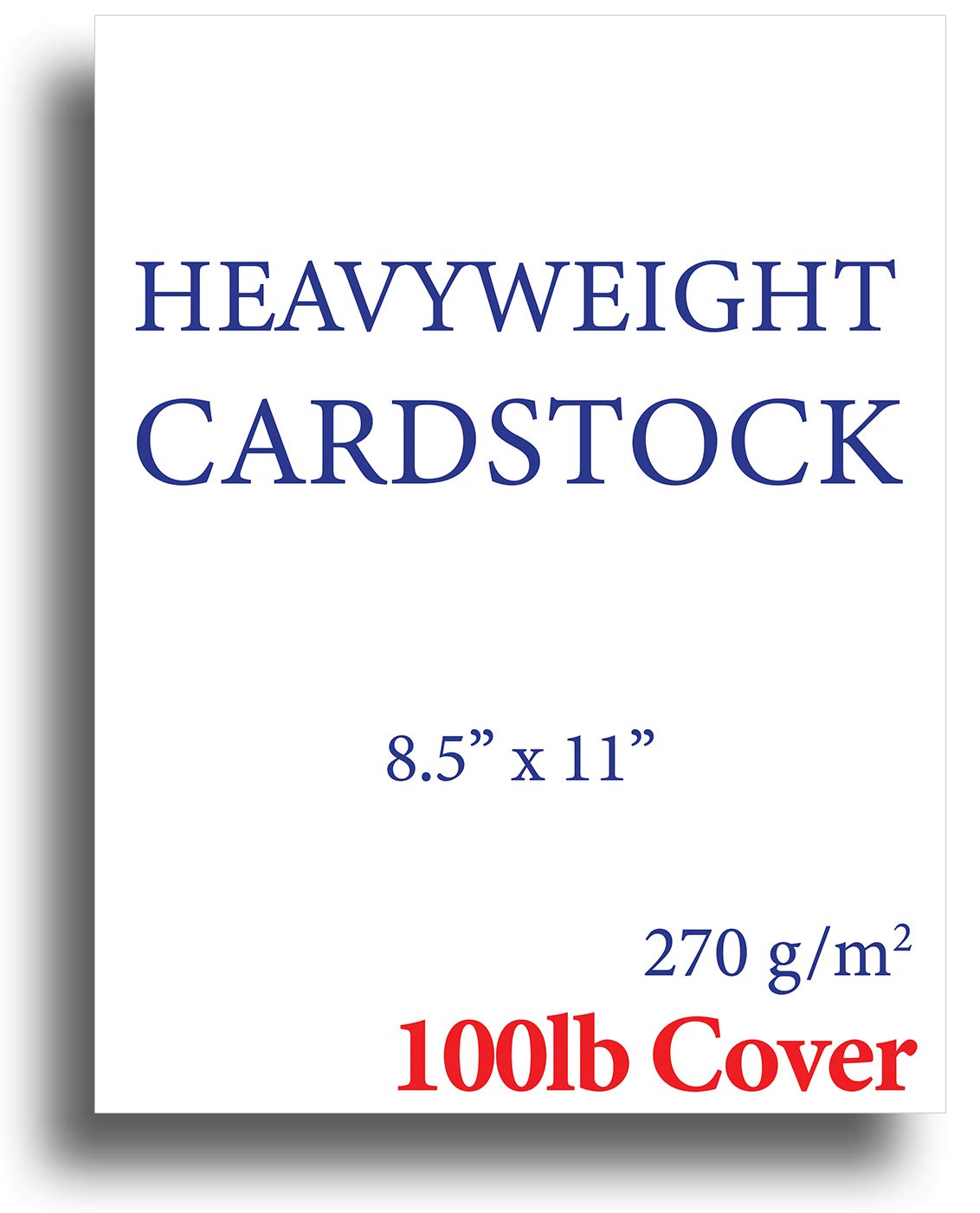 Premium 100lb Cover Cardstock (270gsm) - 50 Sheets Blank White 8.5