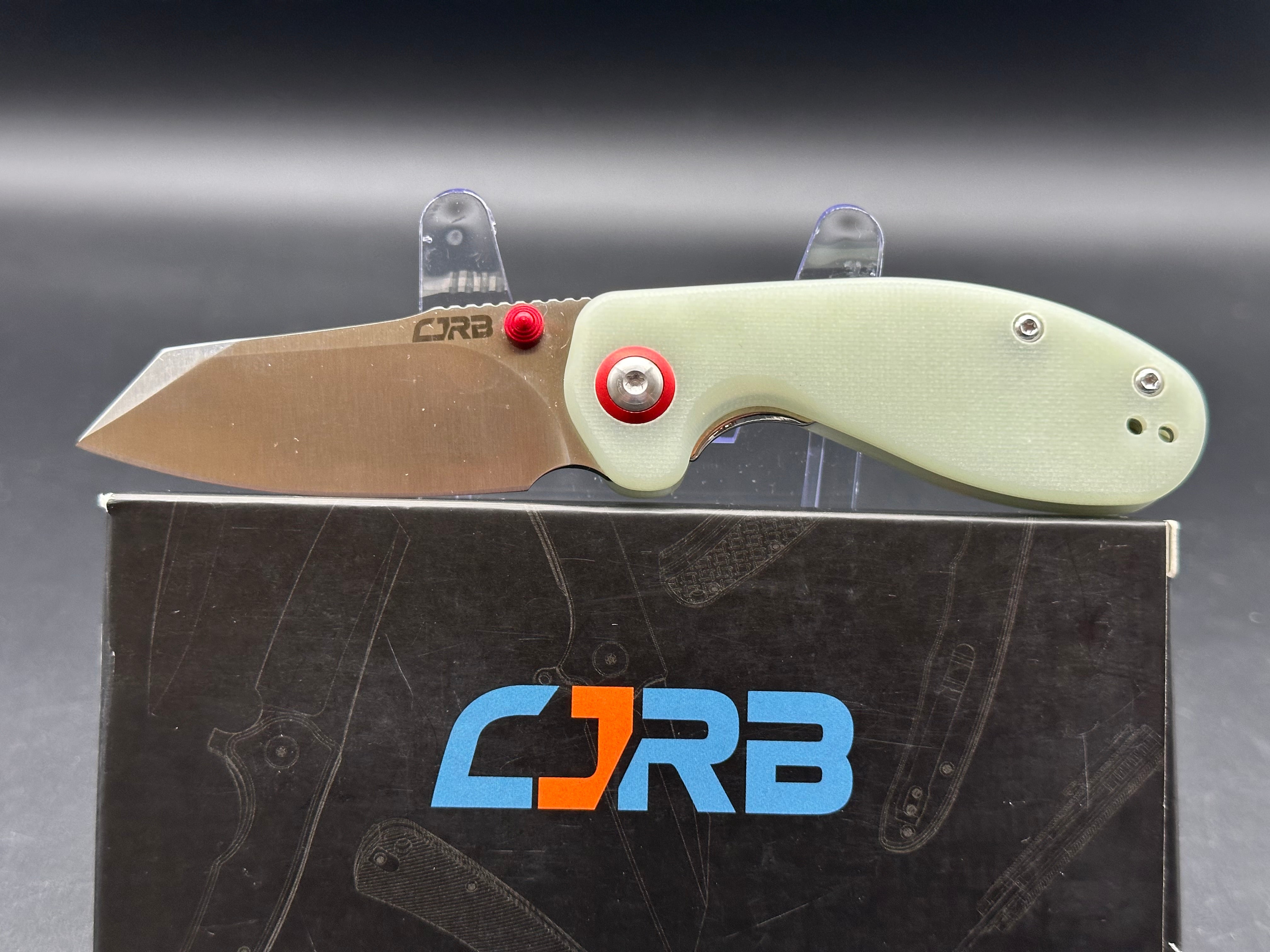 CJRB Maileah Folding Knife - Natural Green G10 Handle, Wharncliffe Blade - EDC, Outdoor, Camping & Survival Tool