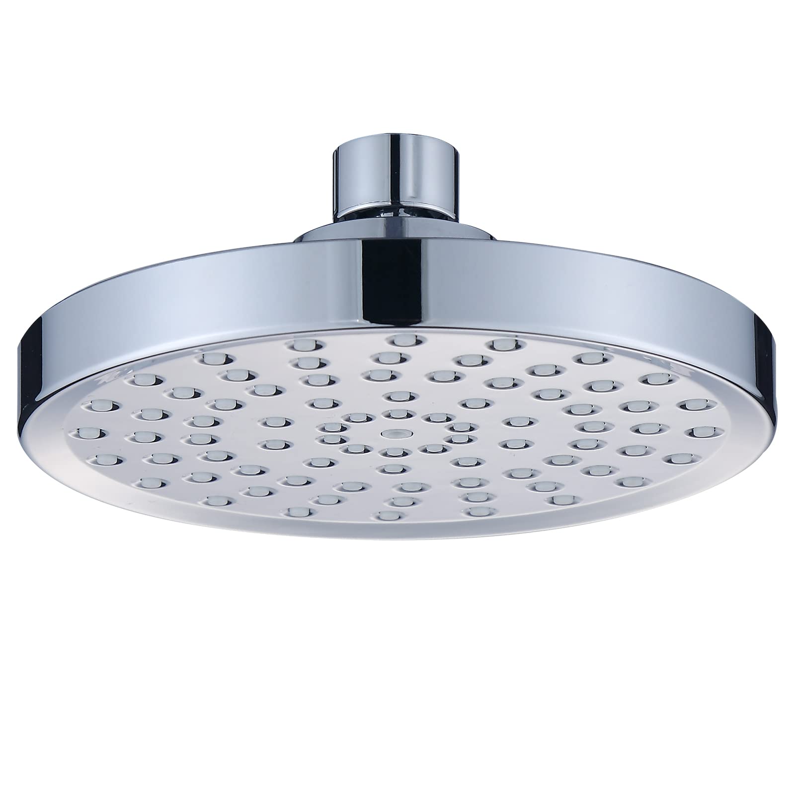 6-inch High Pressure Rainfall Shower Head - Luxury Modern Chrome Fixed Shower Head with Adjustable Rain Overhead Spray - Perfect for Spa-Like Bathroom Experience & Relaxing Shower Time
