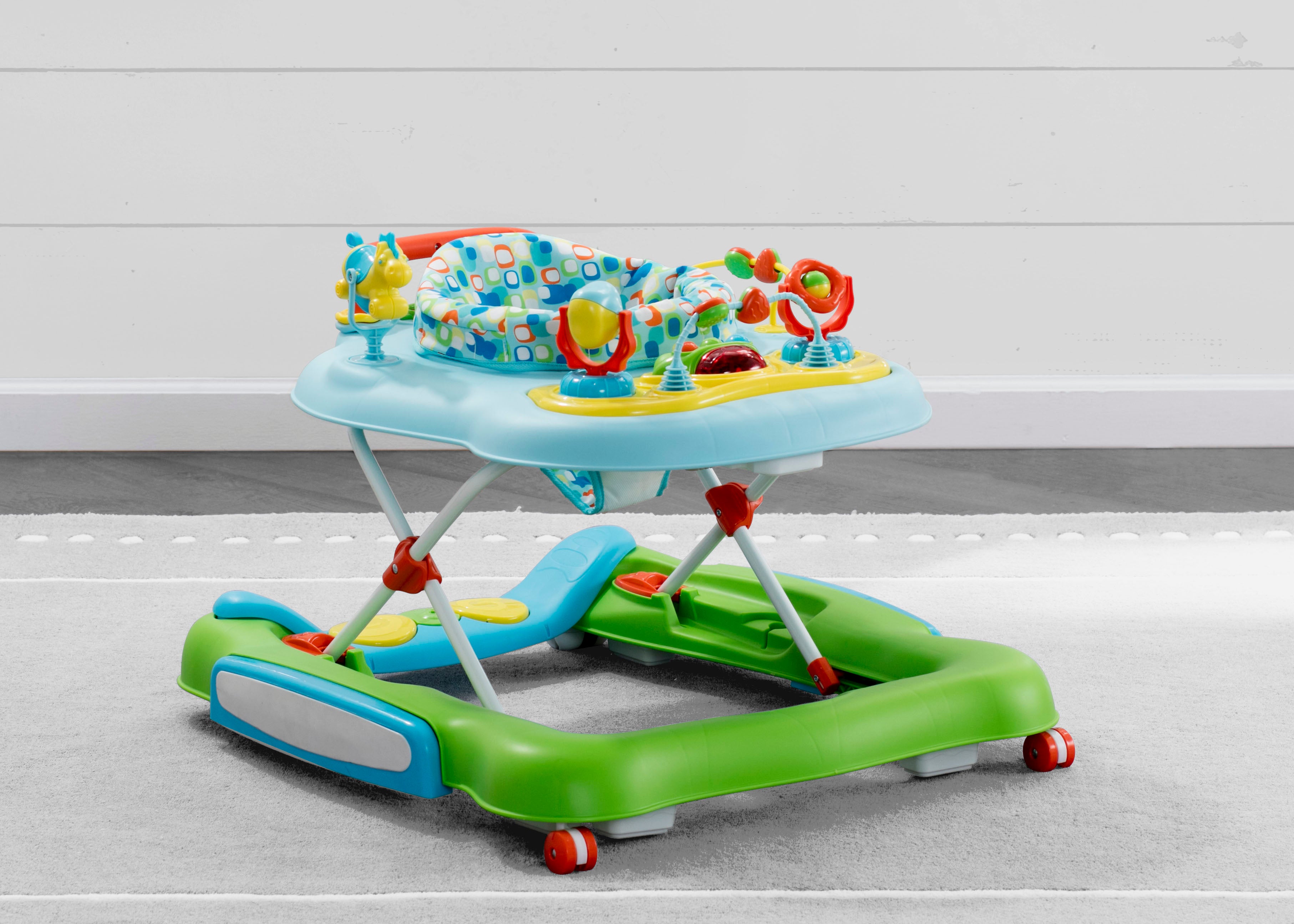 4 in 1 Discover & Play Musical Walker - Baby Activity Center with Lights & Sounds for Early Learning - Perfect for Crawling to Walking Transition & Playtime Fun