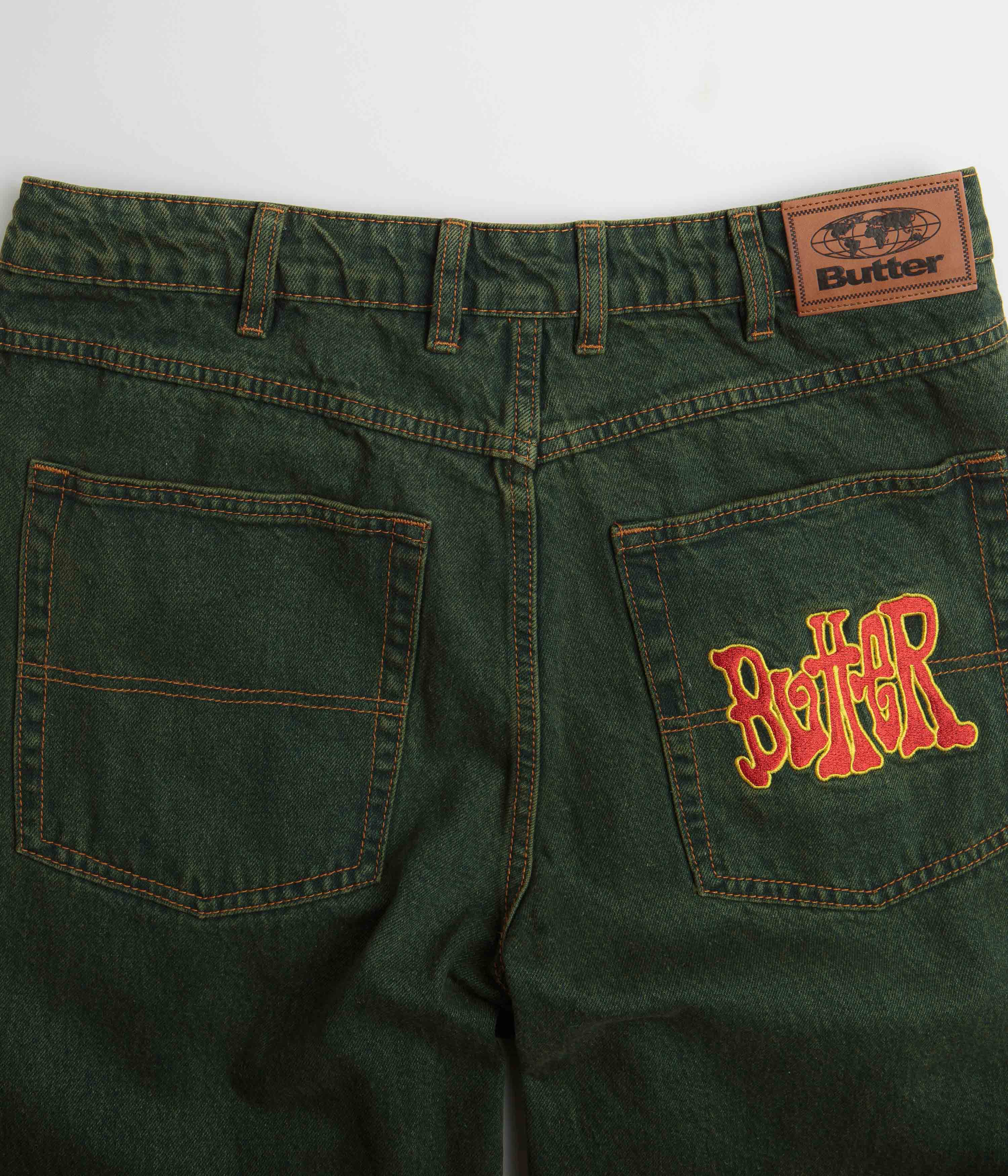 Butter Goods Tour Jeans - Army Wash Denim Pants for Men | Casual Streetwear & Travel Outfits
