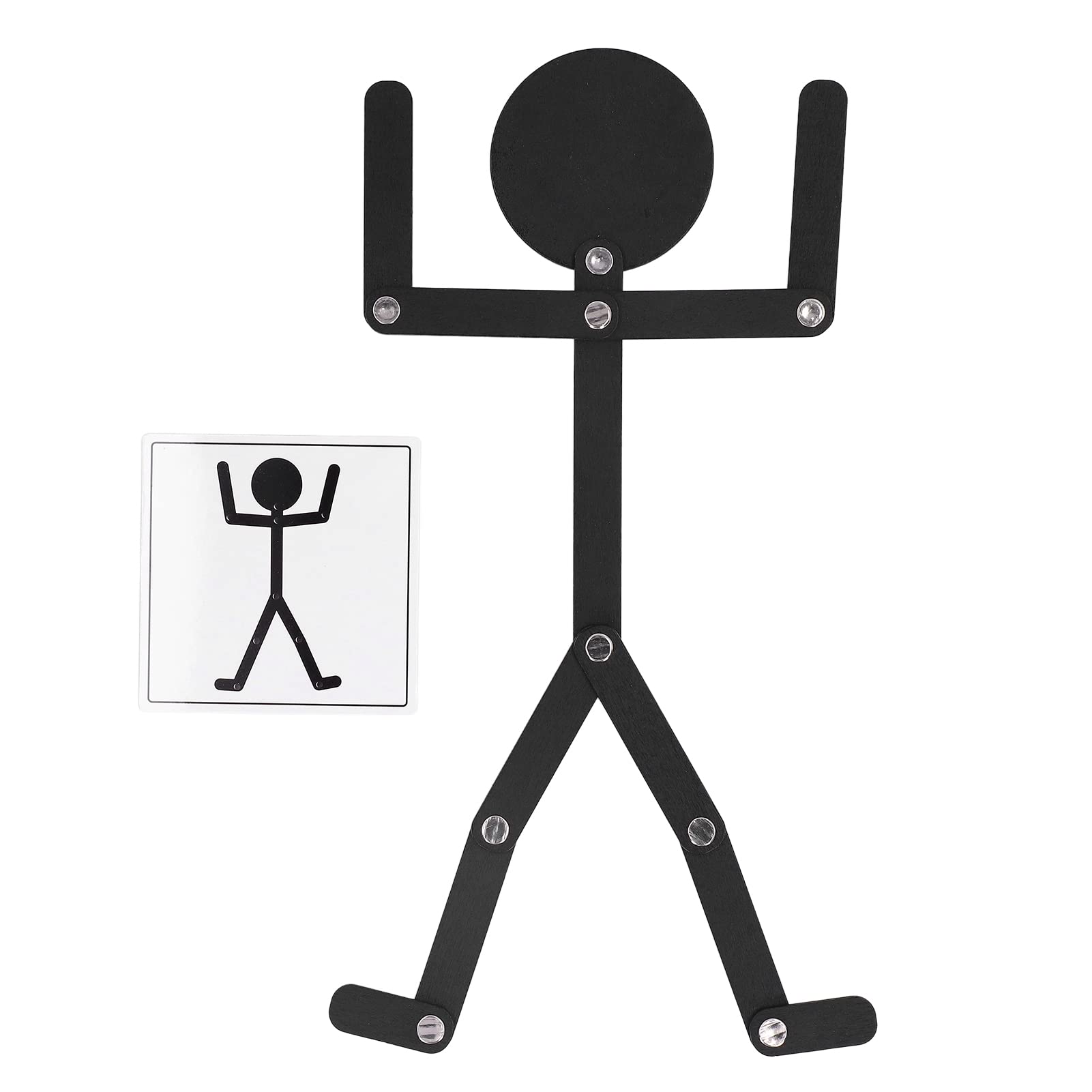 Handmade Black Linden Wood Stickman Toy - Educational Wooden Puzzle Game for Kids | Perfect Gift for Learning & Play | Classroom, Montessori & Home Use