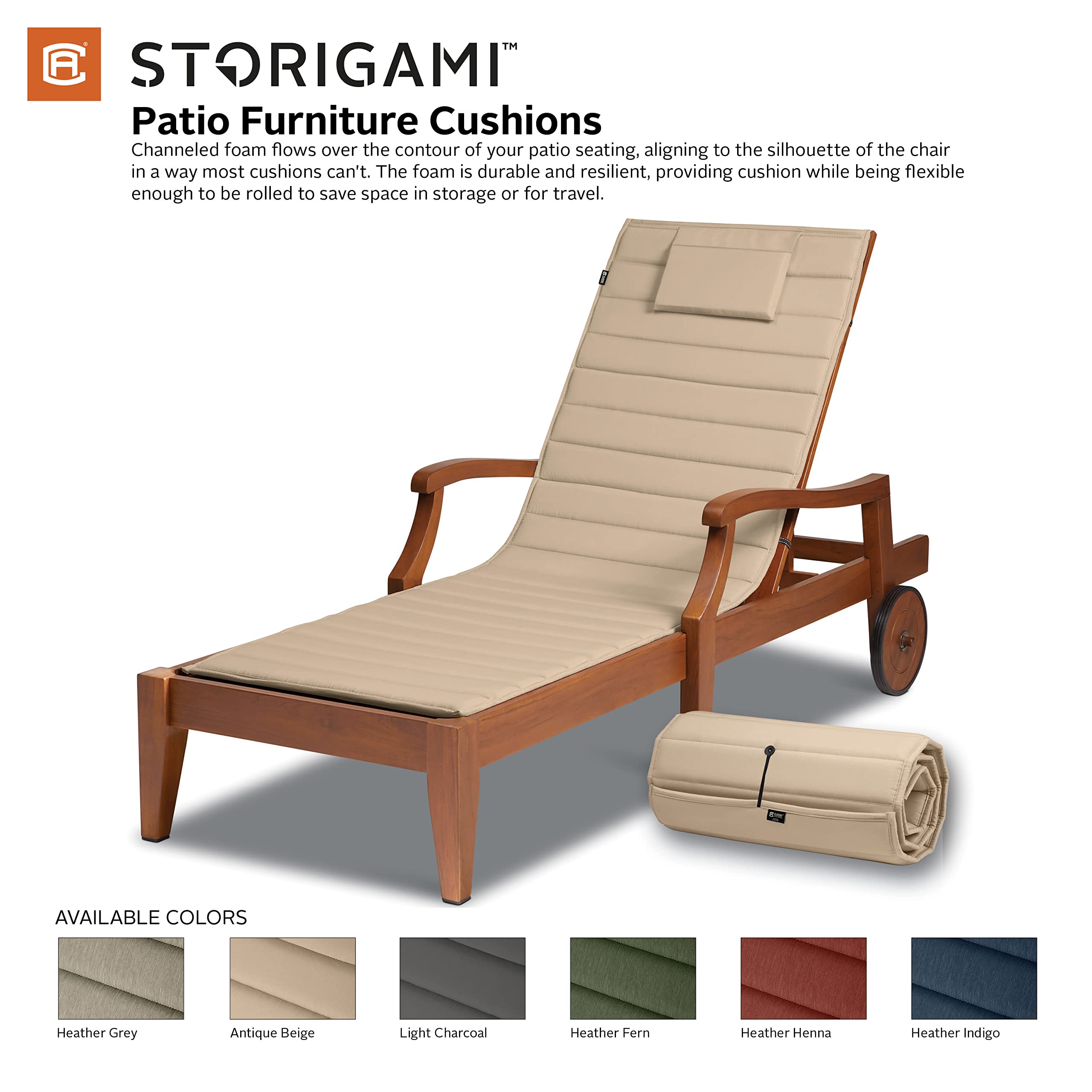 Waterproof Chaise Lounge Cushion 80x26