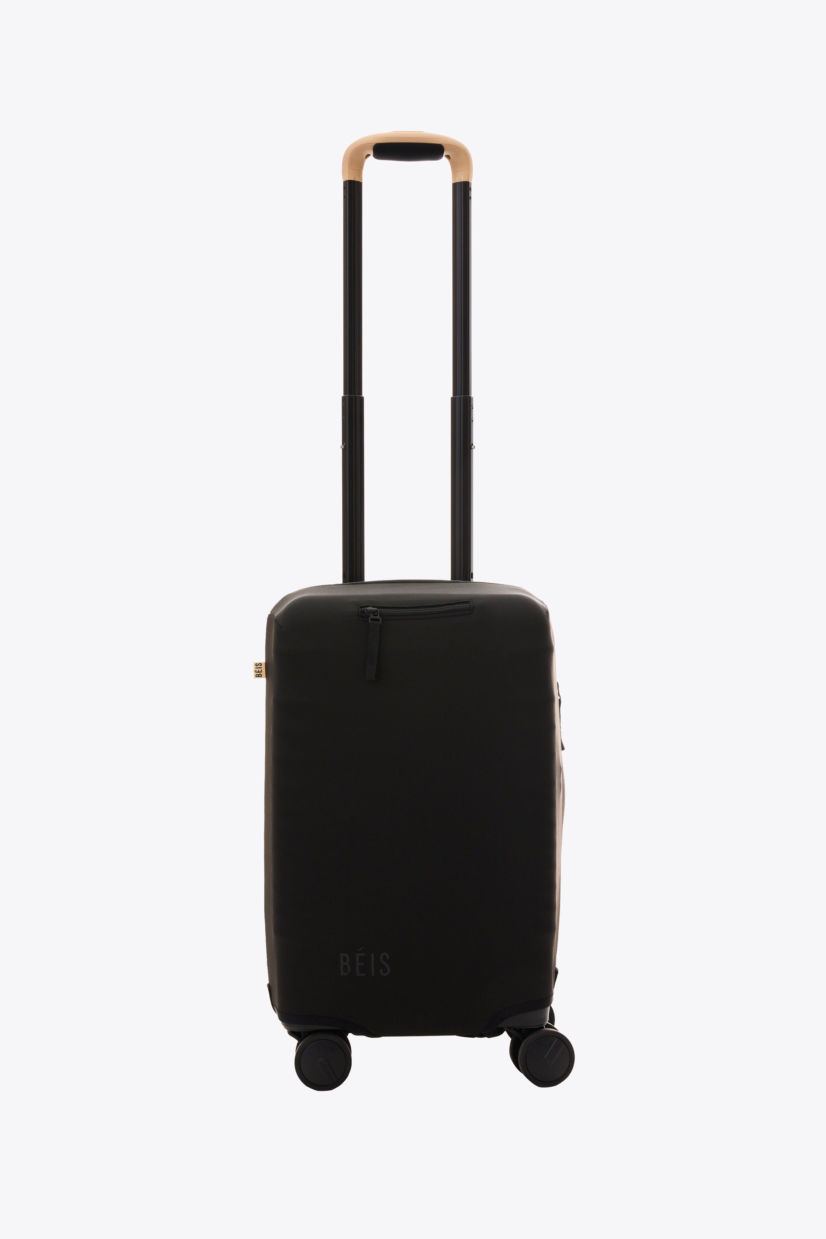 Black Small Carry On Luggage Cover - Waterproof & Durable Travel Suitcase Protector for Airplane, Train & Business Trips
