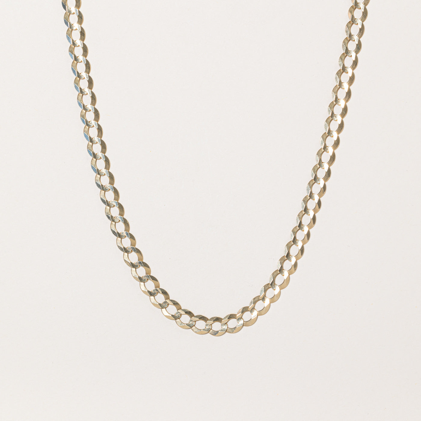 10k Yellow Gold Curb Link Chain 28