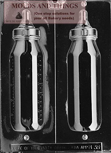 8 OZ Baby Bottle Chocolate Candy Mold - 3D Silicone Candy Making Mold Kit with Step-by-Step Instructions for DIY Chocolate, Candy, Soap - Perfect for Birthday Parties, Baby Showers & Holiday Gifts