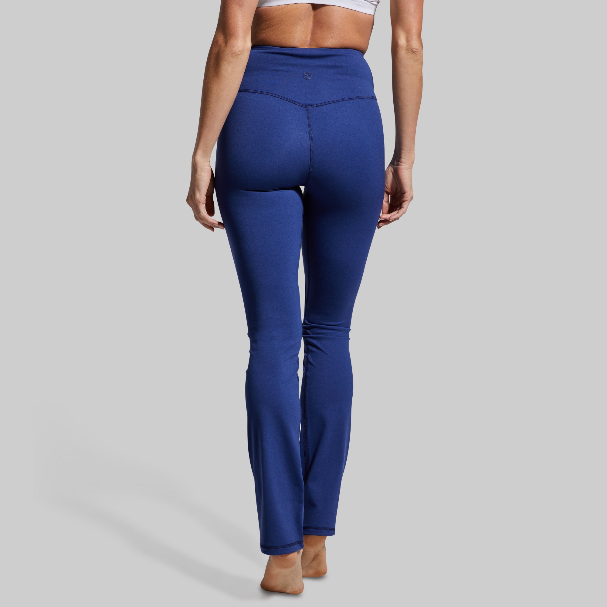 High Waist Yoga Pants Straight Leg - Blue Depths - Women's Stretchy Workout Pants for Yoga, Gym & Lounge Wear