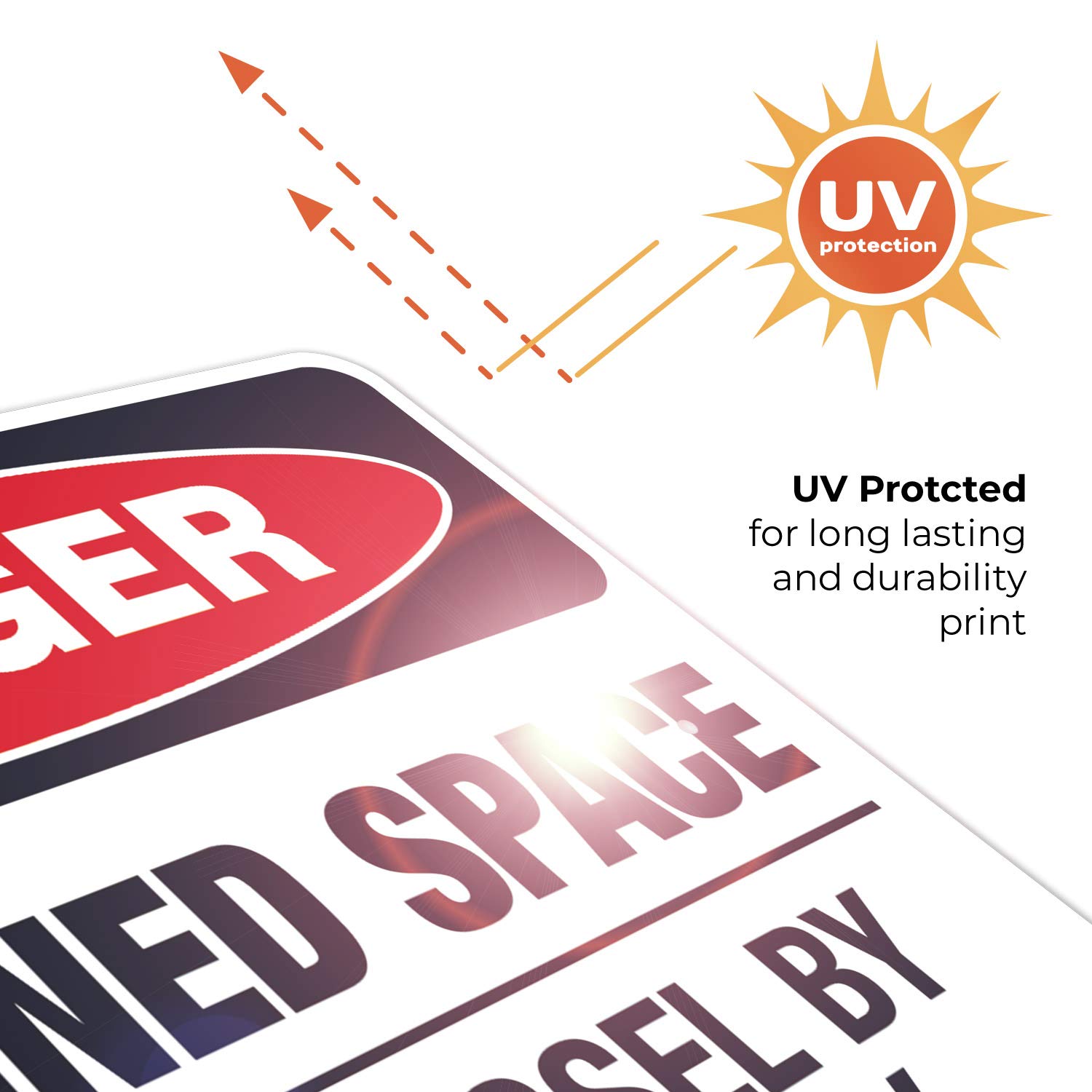Danger Confined Space Enter Vessel by Permit Only Sign - OSHA Approved 24x30 Inches Rust-Free .063 Aluminum Safety Sign - Fade Resistant for Indoor/Outdoor Use - Made in USA - Perfect for Construction Sites, Industrial Facilities & Hazardous Work Areas