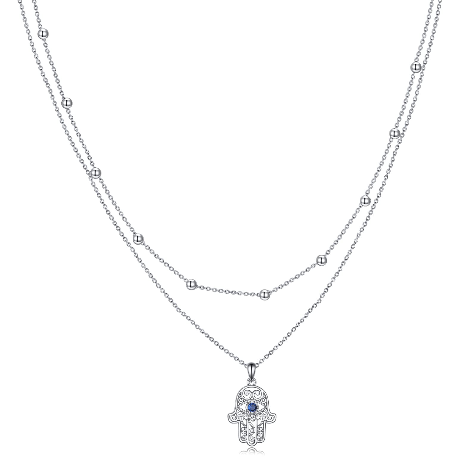 Tree of Life Lotus Daisy Layered Necklace - Sterling Silver Stacked Choker Jewelry for Women - Perfect for Everyday Wear, Gifts & Special Occasions
