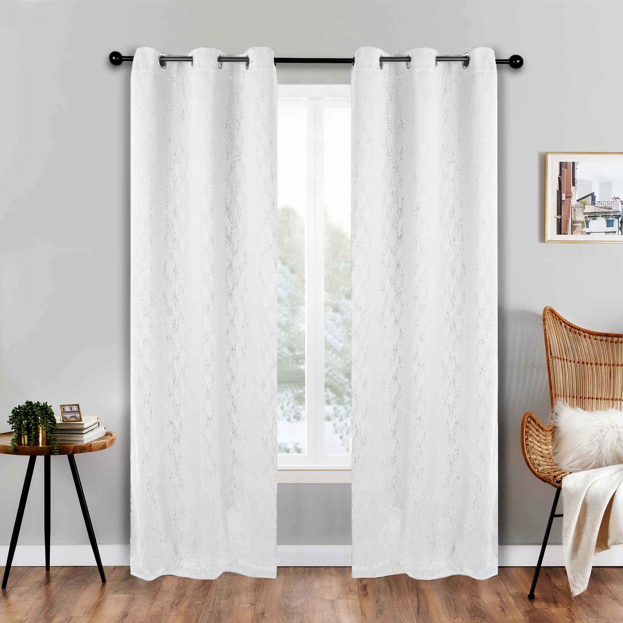 Zuri Textured Washable Blackout Curtains for Bedroom - Thermal Insulated Room Darkening Window Drapes (Set of 2 Panels) - Perfect for Nursery, Home Theater & Light Sleepers