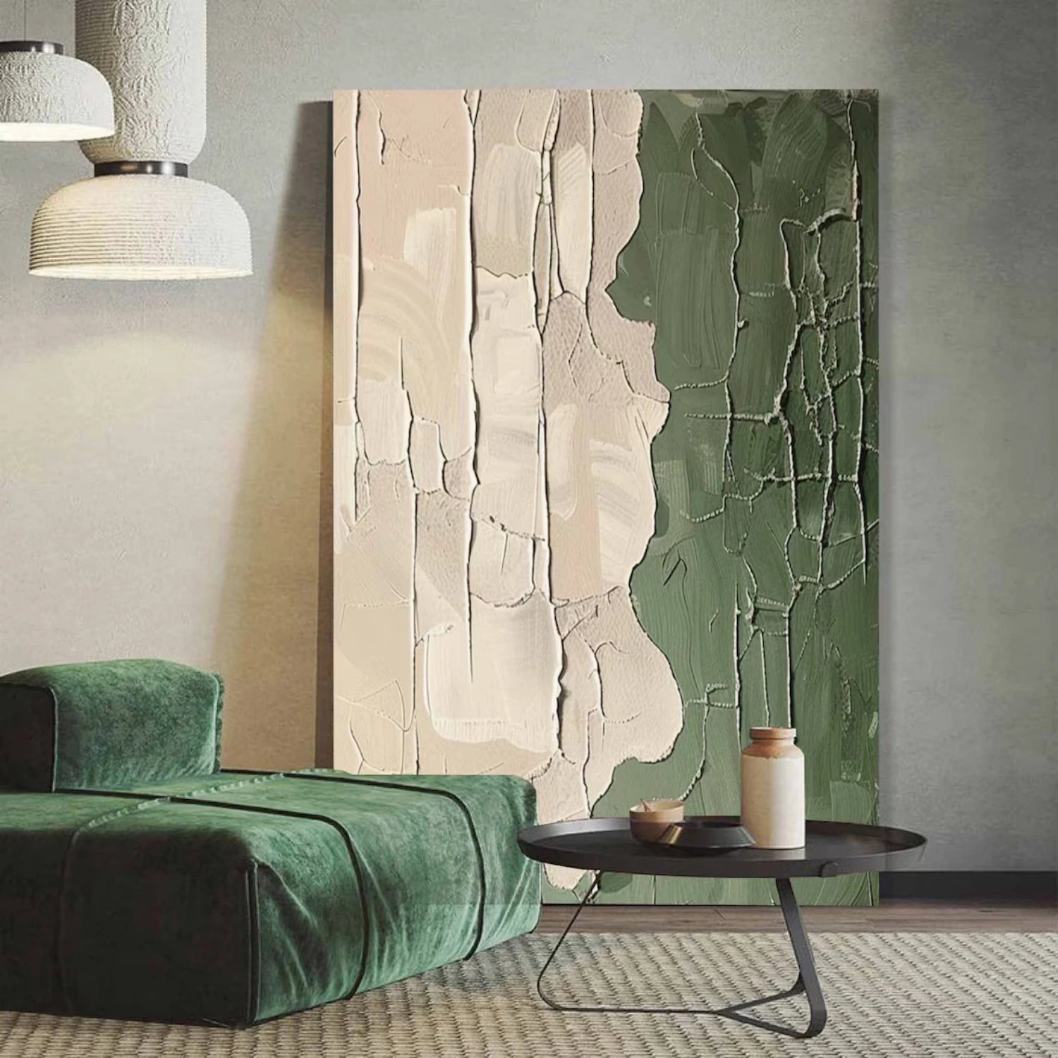 Blue & Green Abstract Wall Art Print #BG108 - Modern Home Decor for Living Room, Bedroom & Office