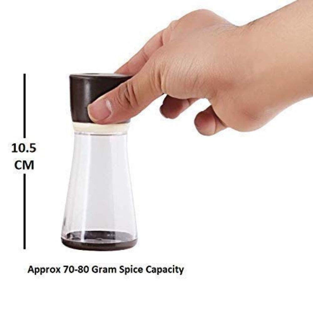 Radhna 16-Piece Clear Revolving Spice Rack Set - Stackable Plastic Spice Containers for Kitchen Storage | Space-Saving Organizer for Countertop, Pantry & Dining Table | Perfect for Cooking, Baking & Spice Display