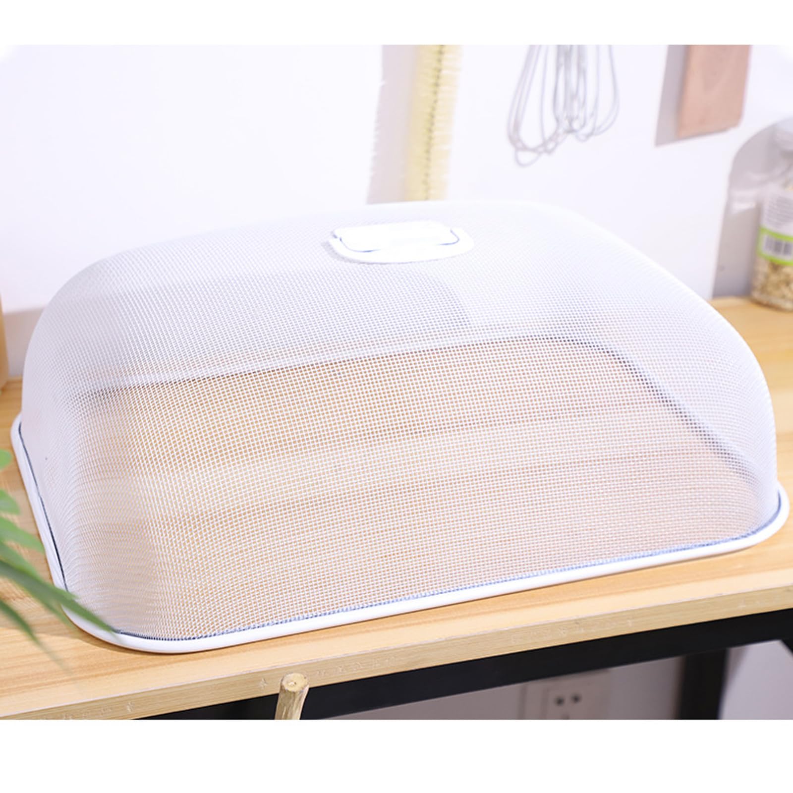 4Pcs 18.5 Inch Large Metal Mesh Food Covers for Outdoor Picnics, BBQs & Indoor Dining - White Food Tents for Party, Camping & Home Use - Keeps Bugs Away While Serving Meals