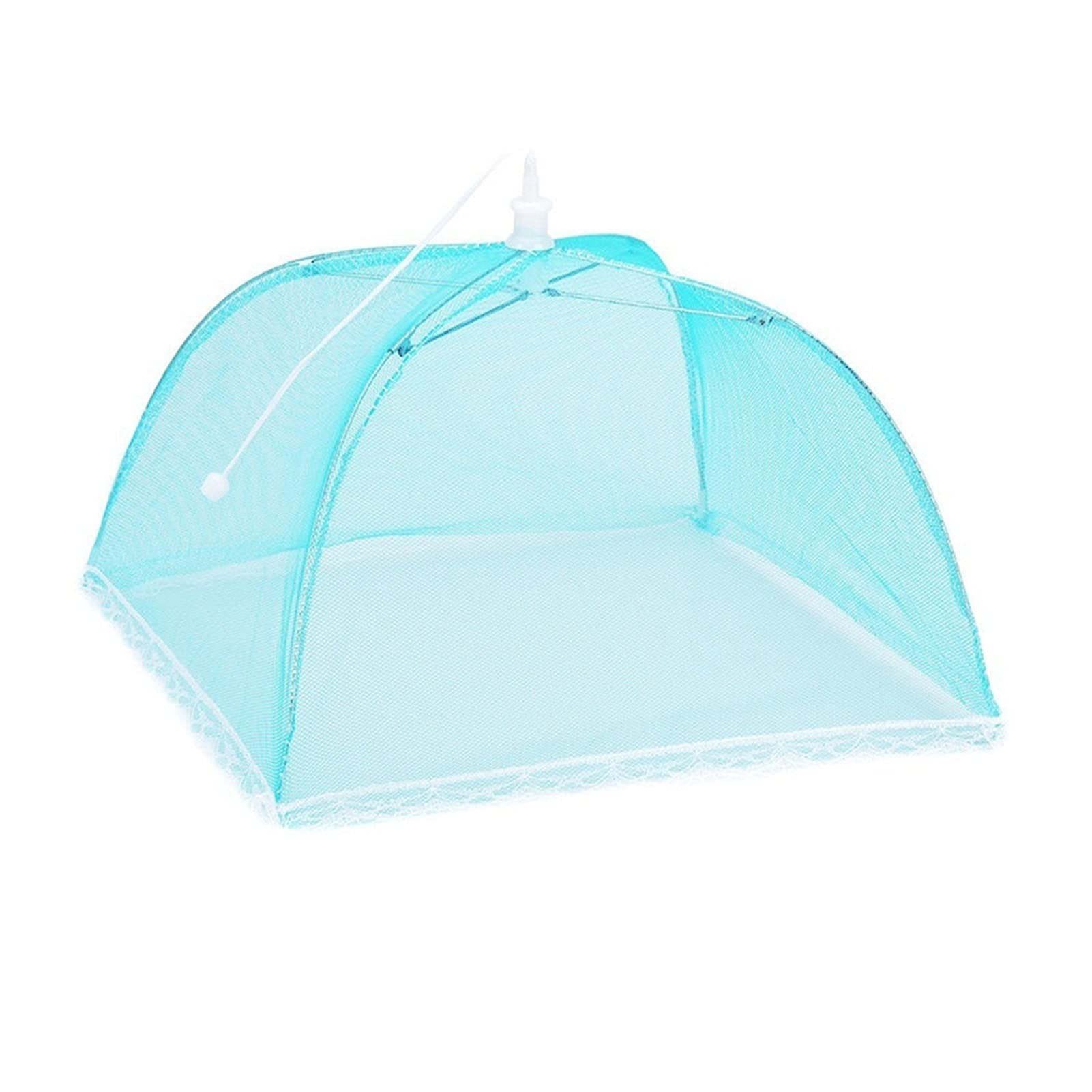 Foldable Mesh Food Cover - Anti Fly & Mosquito Kitchen Tent Dome with Net Umbrella for Picnic, Outdoor Dining & BBQ Protection (Blue) - Breathable & Practical Food Safety Solution