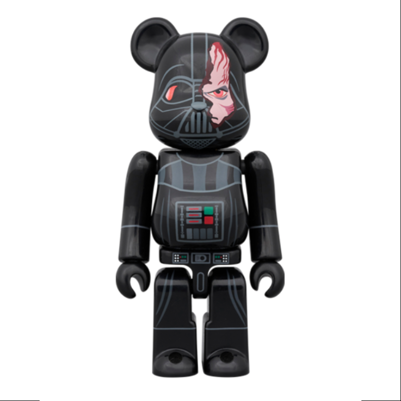 Bearbrick Darth Vader (TM) Damaged Version (Obi-Wan Kenobi Edition) 400% & 100% Be@rbrick Collectible Figure - 2023 Limited Edition Star Wars Merchandise for Display & Home Decor
