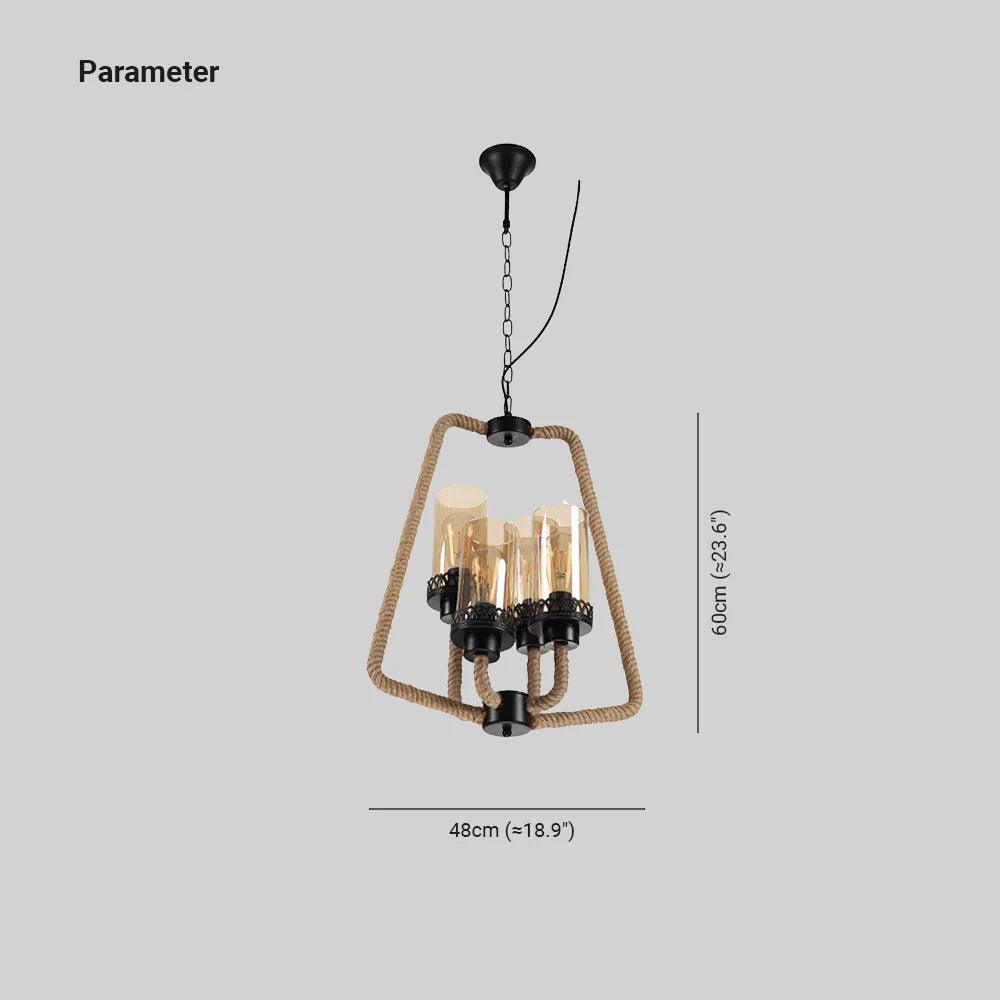 Vintage Rope Bulb Cluster Pendant Light - Industrial Style Restaurant Lighting for Cafe, Bar, and Home Decor