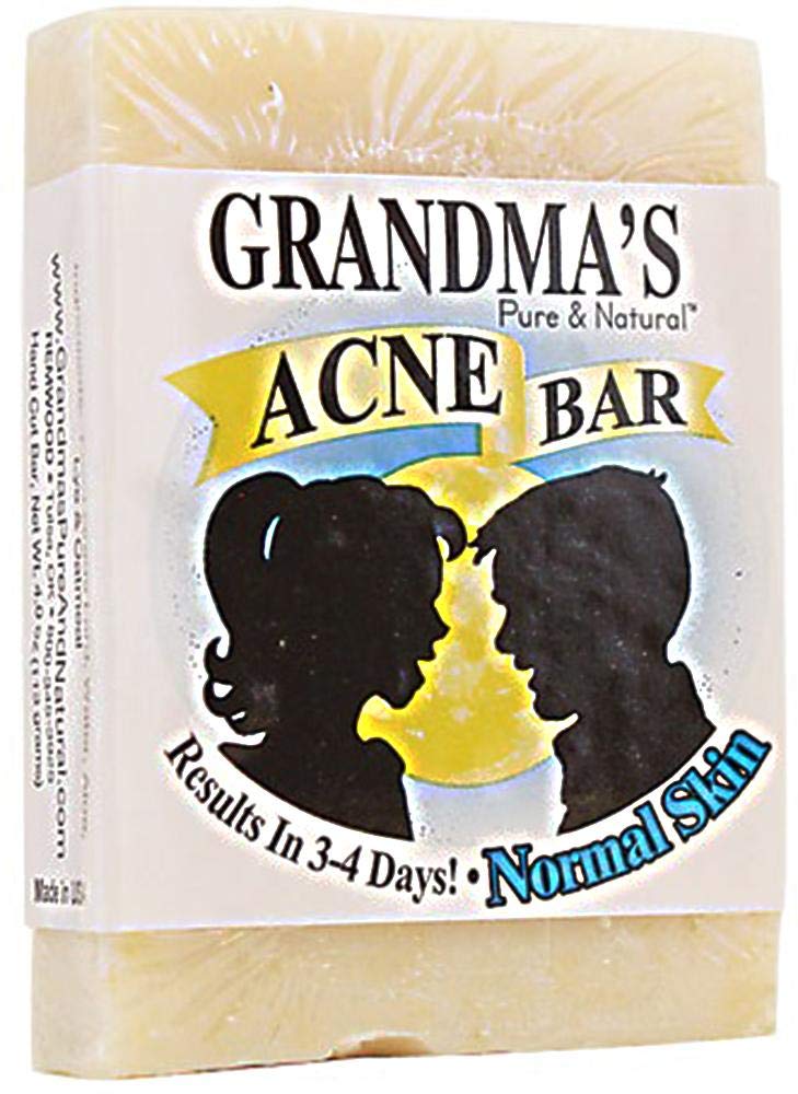Grandma's Pure and Natural Acne Treatment Soap Bar - 4oz | Gentle Face Wash for Clear Skin | Perfect for Daily Skincare Routine & Teen Acne Care
