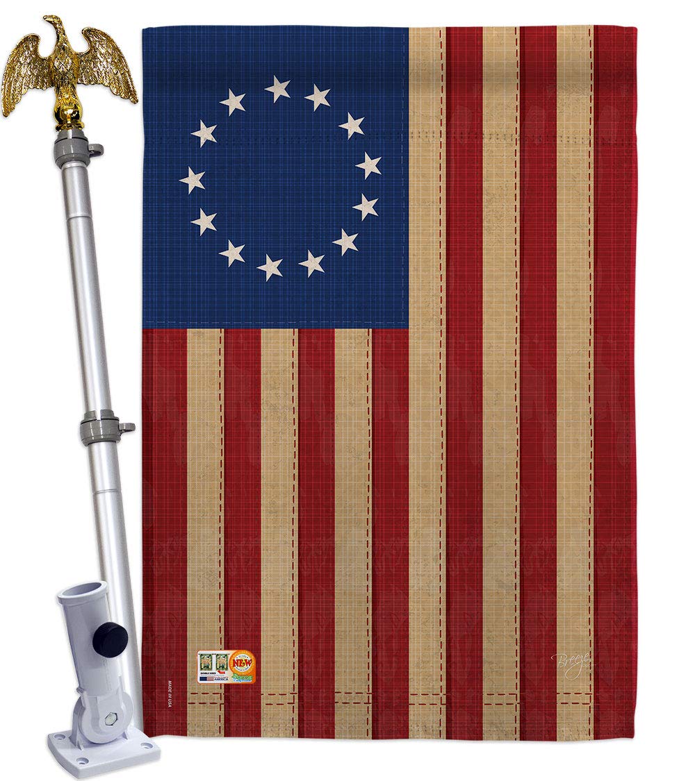 Vintage Americana House Flag Set 28