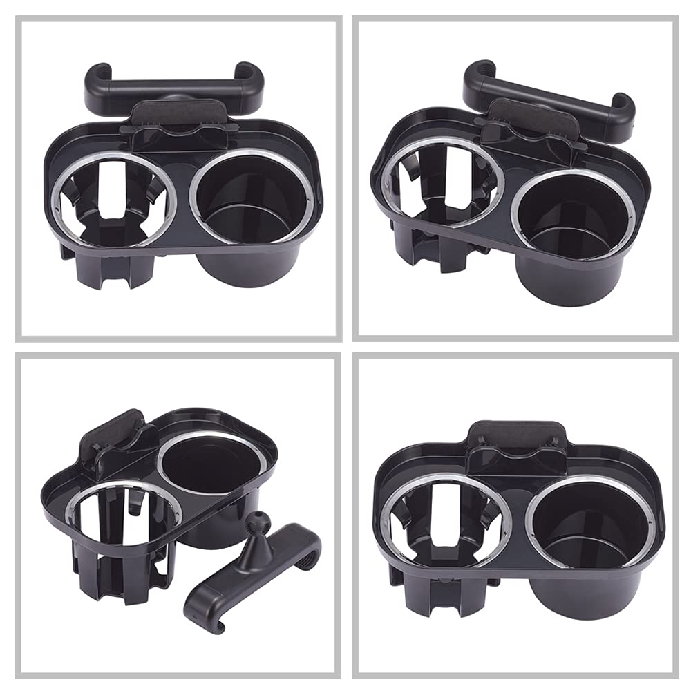 Car Headrest Cup Holder & Seat Back Organizer - Dual Cup Holder with Phone Mount for Road Trips & Family Travel - Perfect for Coffee, Drinks & Smartphones