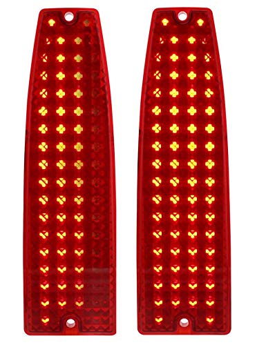 United Pacific One-Piece Sequential LED Tail Light Set for 1966-1967 Chevy II Nova - Upgrade Your Classic Car with Modern Lighting for Enhanced Safety and Style