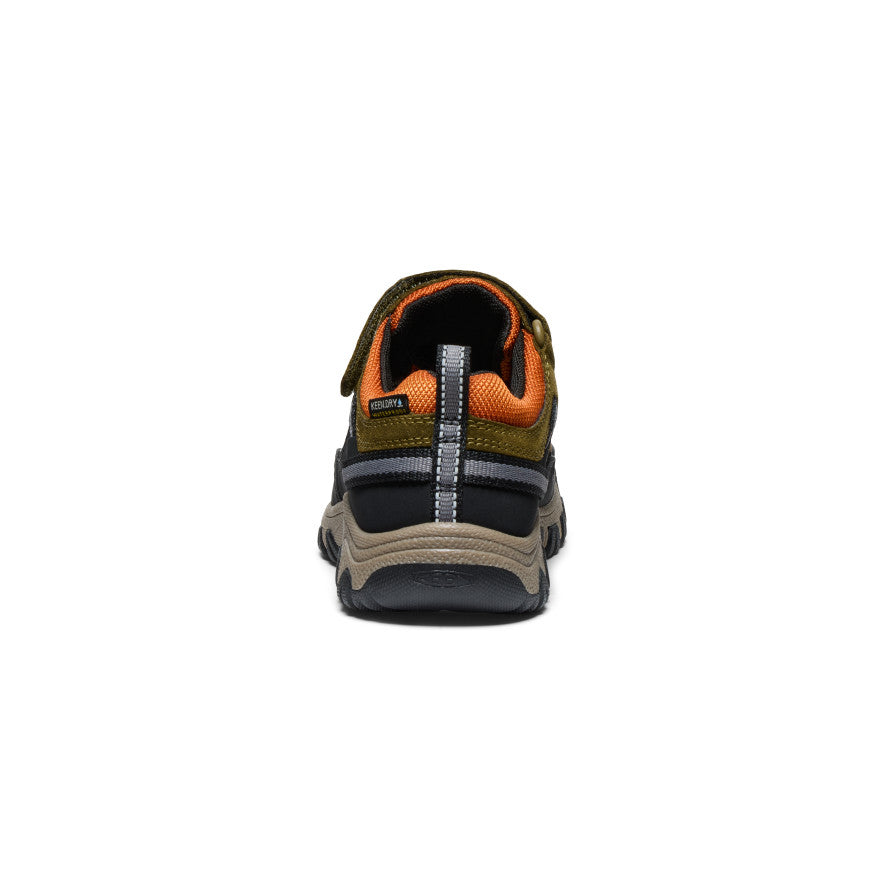 Little Kids' Targhee IV Waterproof Hiking Shoes - Dark Olive/Gold Flame | Outdoor Adventure Footwear for Boys & Girls | Perfect for Trails, Camping & Nature Walks