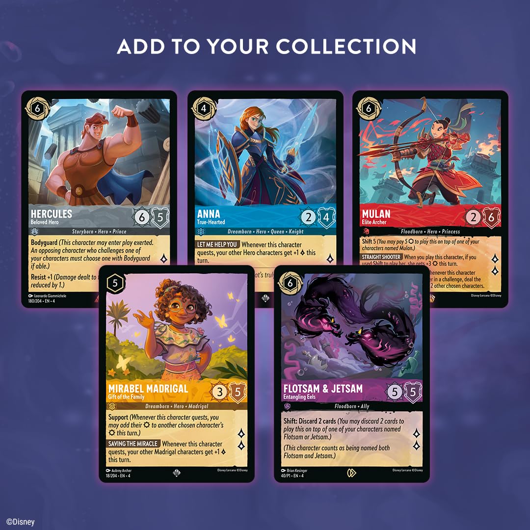 Ravensburger Disney Lorcana TCG: Ursula's Return Booster Pack Display - 24 Packs with 12 Trading Cards Each | Disney Collectible Card Game for Kids & Adults Ages 8+ | Perfect for Trading, Collecting & Game Nights with Family & Friends