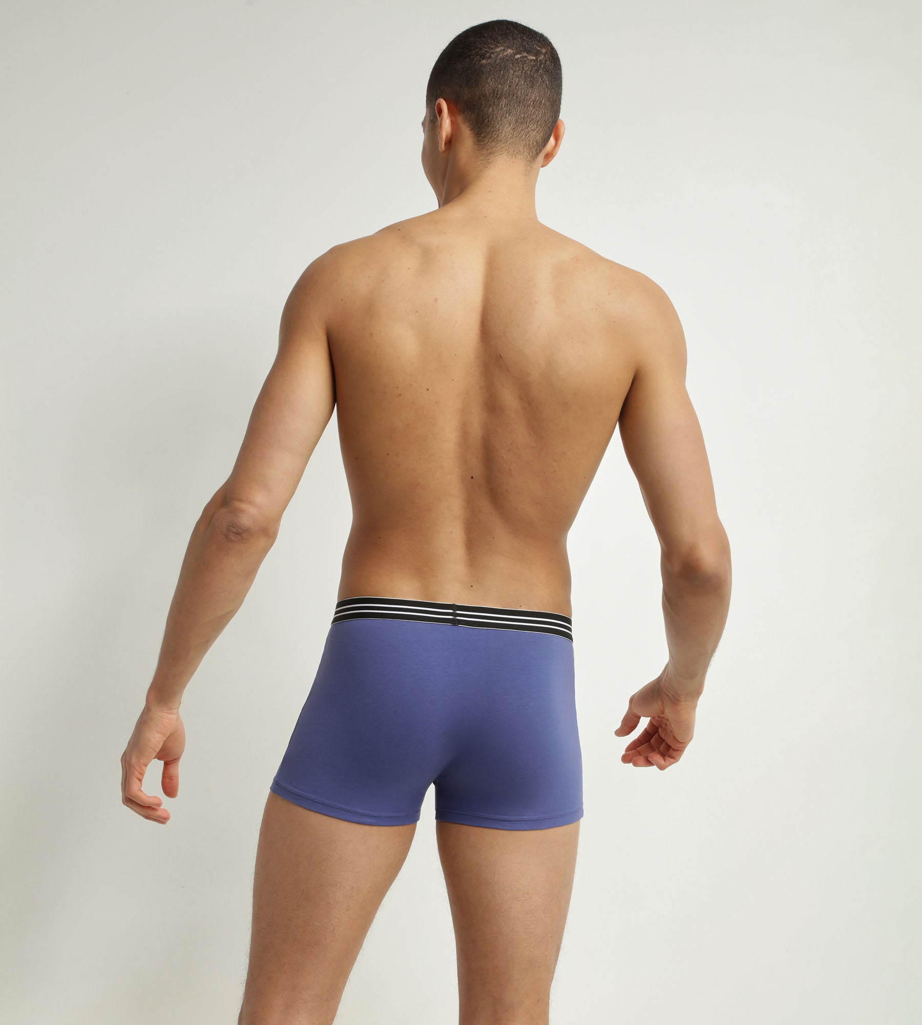 2 Pack Men's Cotton Stretch Boxer Briefs - Turquoise Blue & Black | EcoDim Soft Underwear for Everyday Comfort & Active Lifestyle