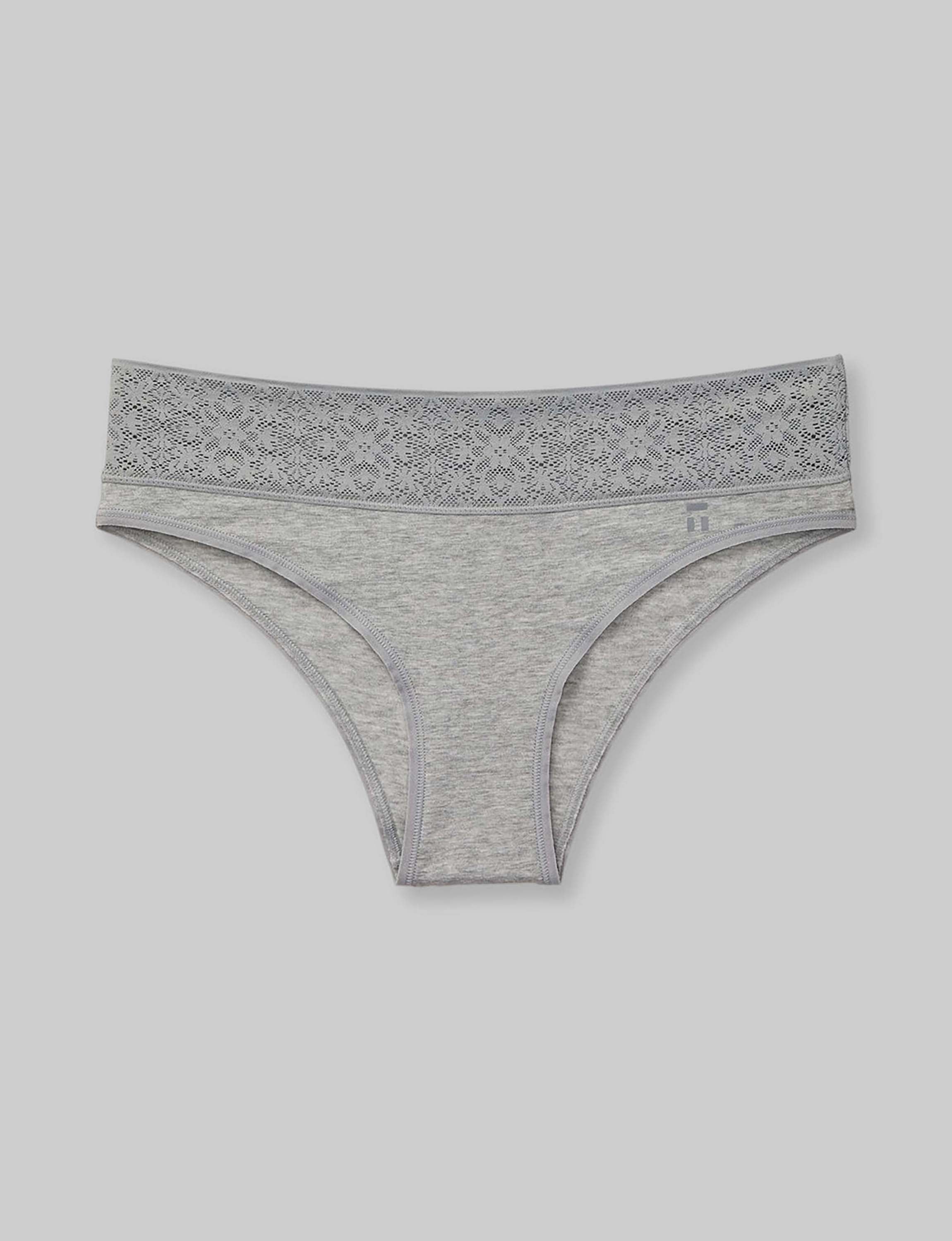 Women's Breathable Cotton Cheeky Underwear with Lace Waistband - Comfortable Everyday Panties for Workout, Sleep & Casual Wear