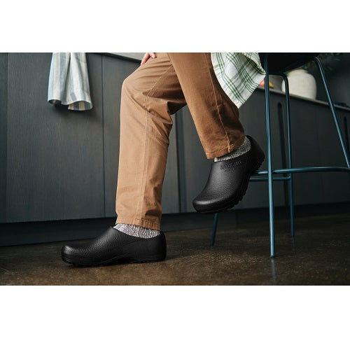 Birkenstock Profi Birki Polyurethane Work Shoes for Women & Men - Black, Women's 8-8.5 / Men's 6-6.5 - Comfortable Slip-Resistant Shoes for Kitchen, Healthcare & Industrial Work