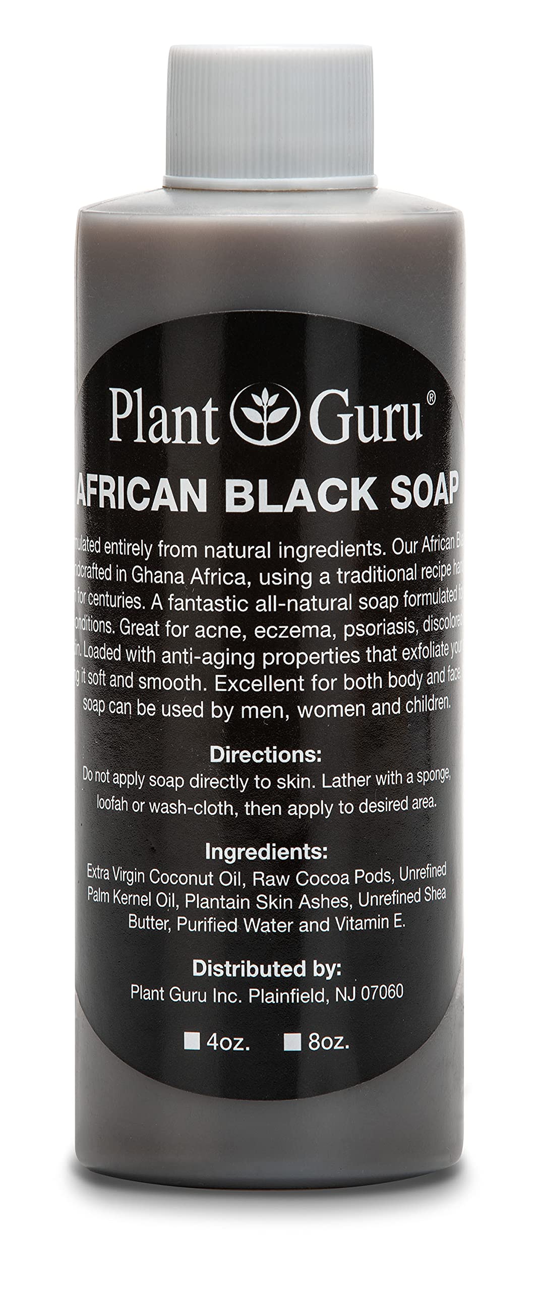 **100% Pure Natural African Black Soap Liquid (4 oz) – Raw & Organic from Ghana – Acne Treatment, Eczema & Psoriasis Relief – Fights Dry Skin, Scars & Dark Spots – Gentle Face & Body Wash for Pimples & Blackheads – Perfect for Sensitive Skin & Daily Skincare Routine**
