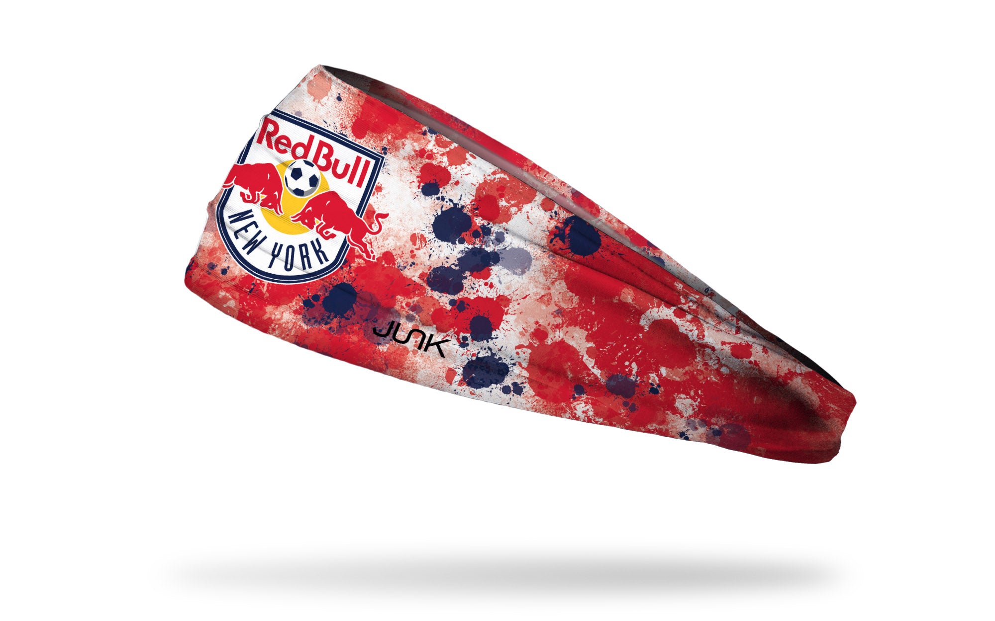 New York Red Bulls Splatter Big Bang Lite Headband - Adjustable Sports Headband for Running, Soccer & Workouts - Sweat-Wicking & Breathable for Men & Women