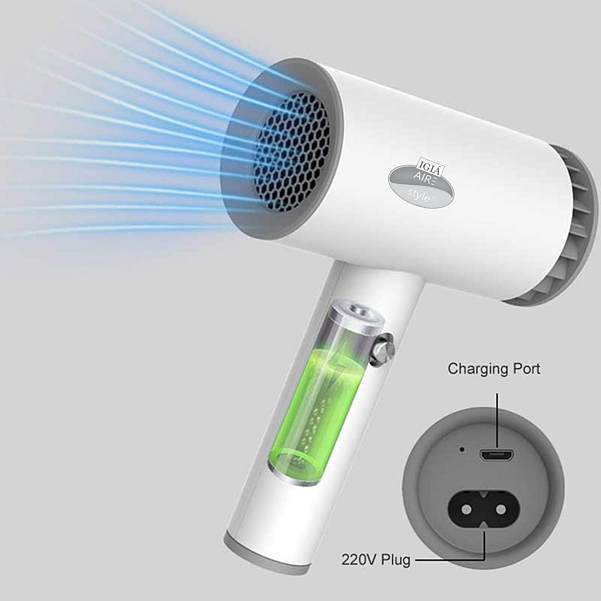 IGIA Professional Hair Dryer - Ionic Blow Dryer for Fast Drying & Frizz Control, Salon-Quality Styling Tool for Home Use - Perfect for Travel, Salon & Daily Hair Care