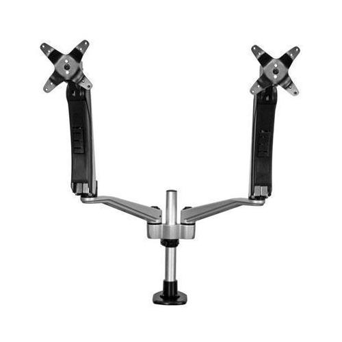 Dual Monitor Mount with Full Motion Arms - Adjustable Ergonomic Stand for Home & Office Desktops - Perfect for Gaming, Coding & Multitasking